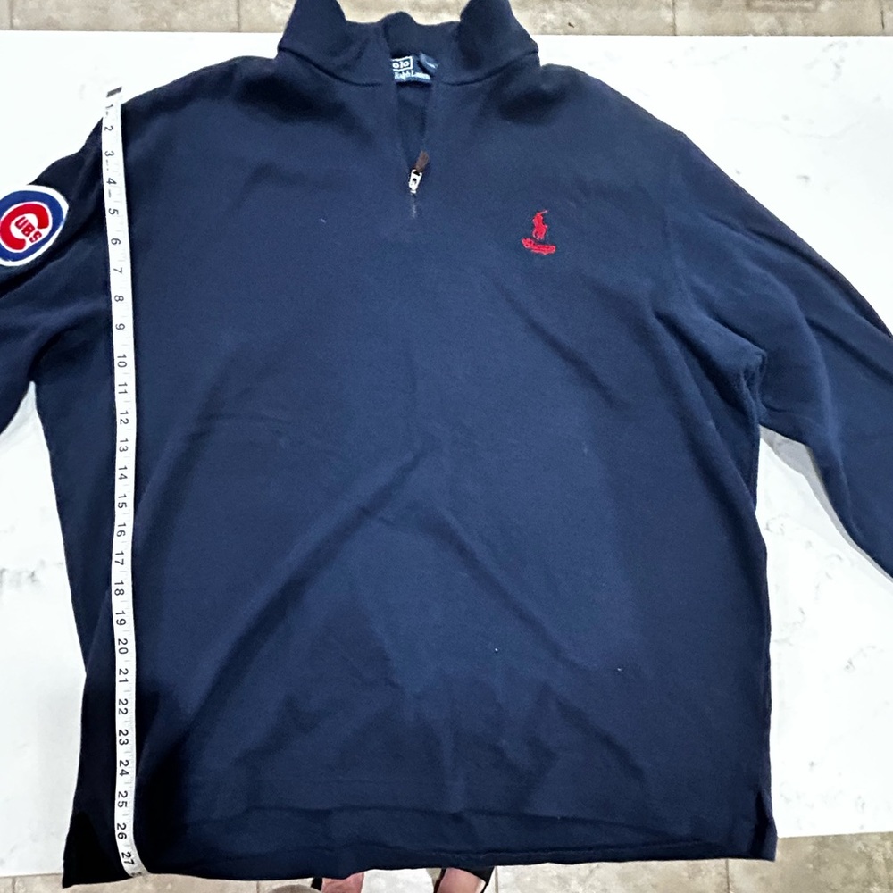 Men’s Polo Ralph Lauren 1/4 Zip long sleeve Chicago Cubs Sweatshirt